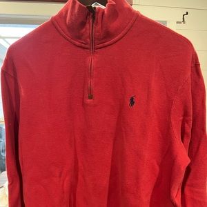 1/4 Zip polo long sleeve pullover